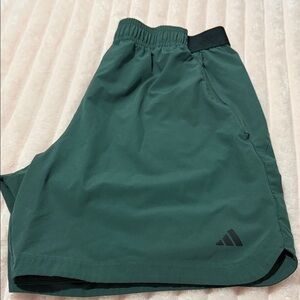 adidas Men's Athletic Shorts - Dark Green with Black Waistband